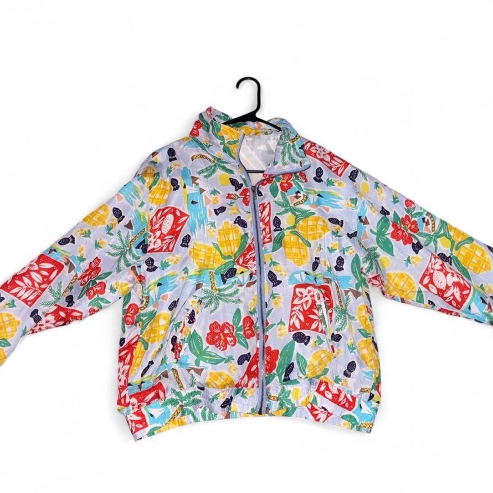 Retro Floral Windbreaker